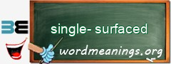 WordMeaning blackboard for single-surfaced